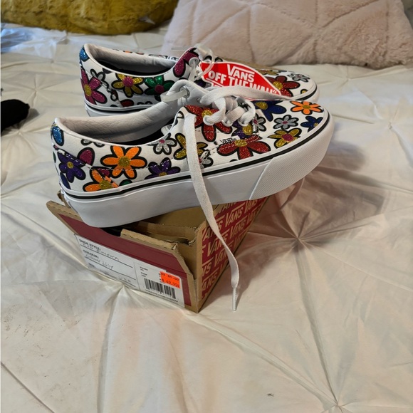 VANS Sparkled Flower Pattern Sneakers - Picture 3 of 4